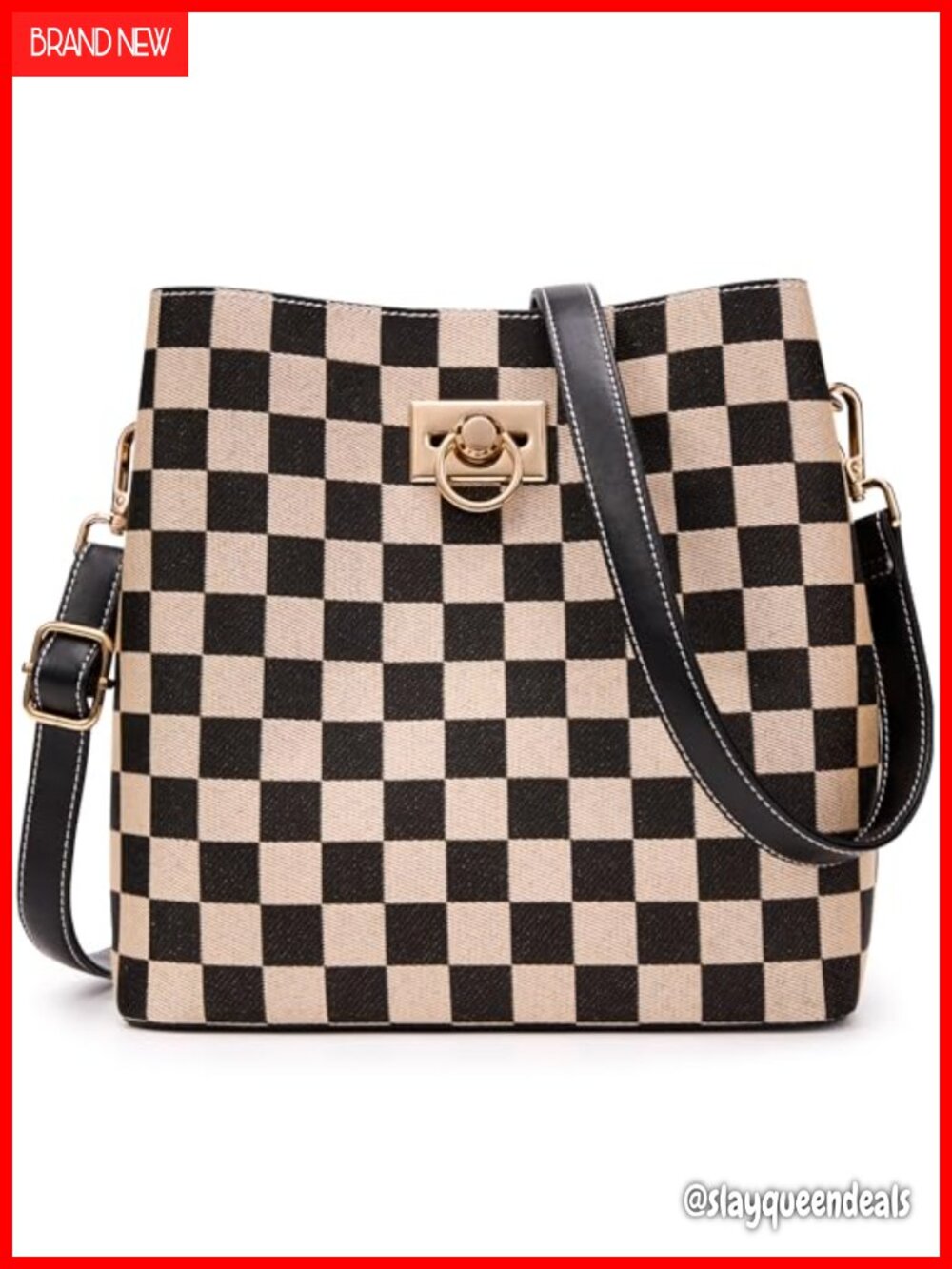 Vegan Leather Bucket Crossbody Bag with Multi Pockets for Women